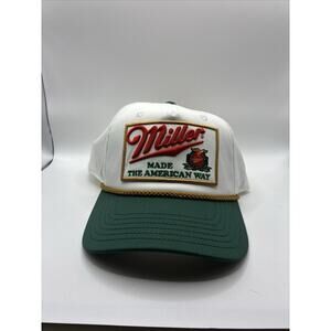 Miller High Life Snapback Hat Rope Cap Made The American Way Beer Trucker NWT